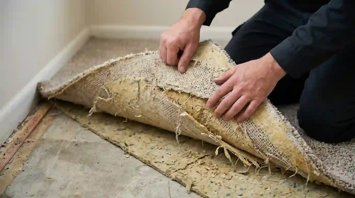 Written scope of work and moisture log on a kitchen counter