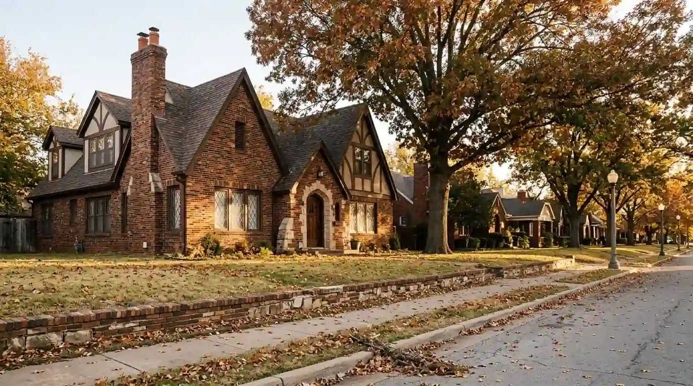 1920s Tudor Revival home in the Crown Heights Historic District