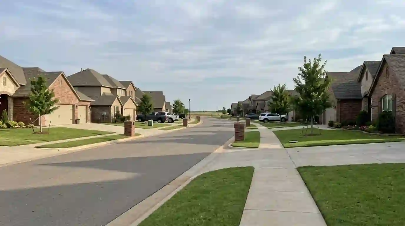 Rebuilt homes on a Cleveland County street