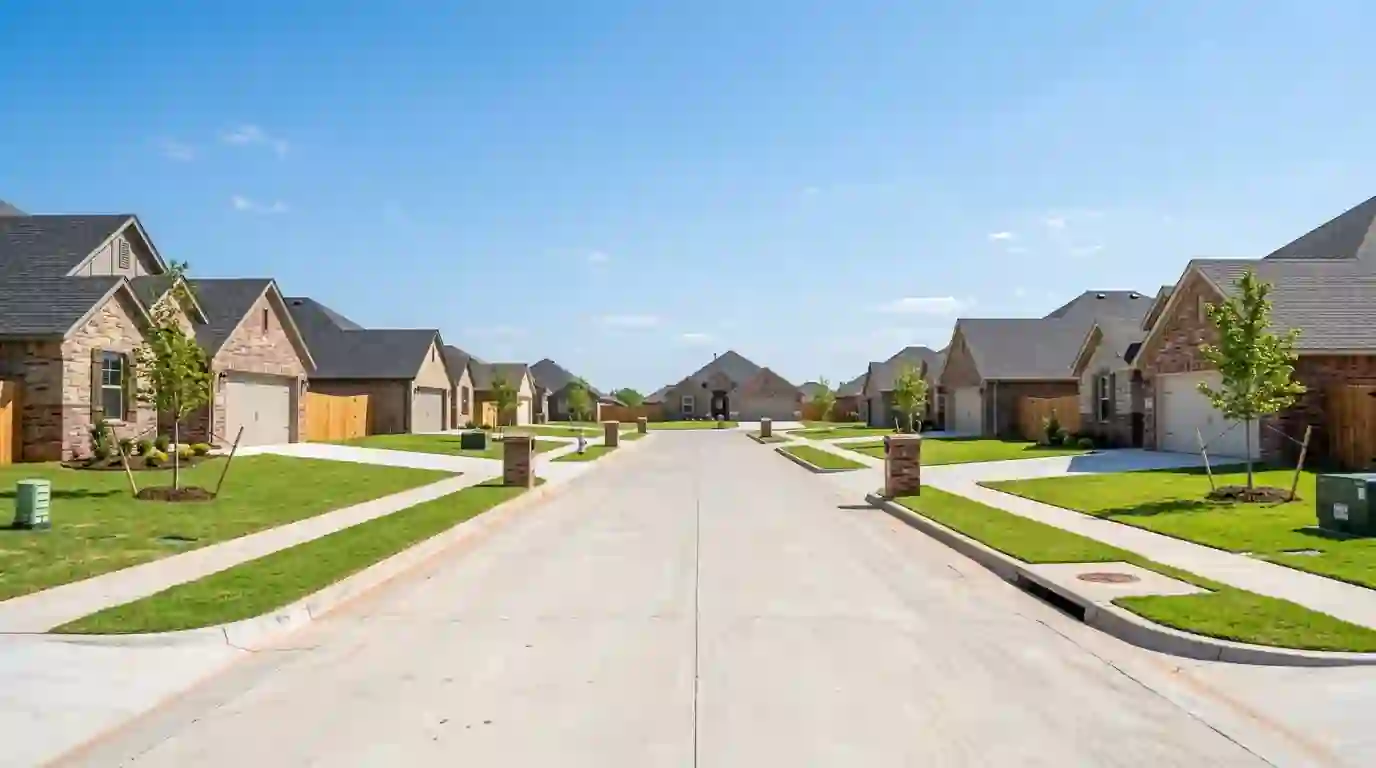 New homes on a Newcastle street