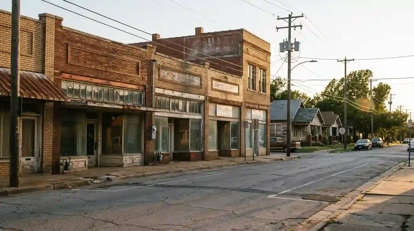 Historic storefronts and older homes in Capitol Hill